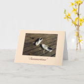 '夏期'グリーティ空白のングカード カード (黄色い花)