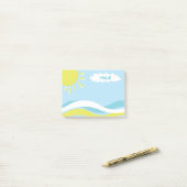 夏期サンシャインおもしろい パーソナライズされた ポストイット (デスク上)