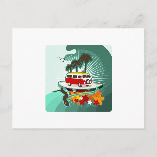 夏期サーフィン! ポストカード (正面)