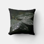 夏期シルバーレインドロップオンダークグリーン離れ クッション (正面)