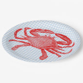 夏期シーフードカニピクニック ペーパープレート (アングル)