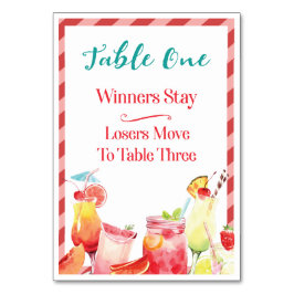 夏期ドリンクテーブルカードワンバンコ テーブルナンバー