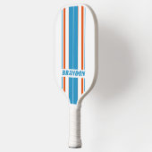 夏期ノスタルジックストライプボード名 ピックルボールラケット (左)