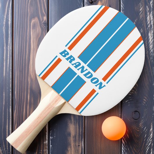 夏期ノスタルジックストライプボード名 卓球ラケット