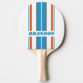 夏期ノスタルジックストライプボード名 卓球ラケット (正面)