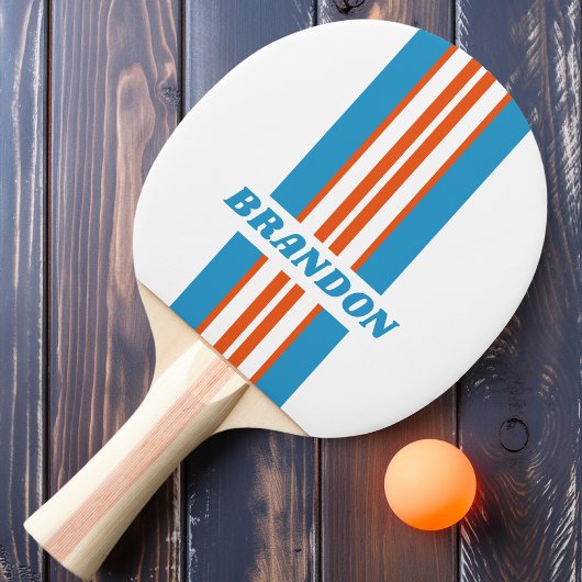 夏期ノスタルジックストライプラリー名 卓球ラケット