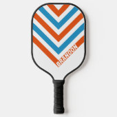 夏期ノスタルジックヴィンテージシェブロンと名前 ピックルボールラケット (正面)