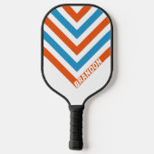 夏期ノスタルジックヴィンテージシェブロンと名前 ピックルボールラケット (裏面)