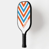 夏期ノスタルジックヴィンテージシェブロンと名前 ピックルボールラケット (左)