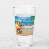 夏期パーソナライズされたビーチ海 タンブラーグラス (裏面)