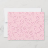 夏期ピクニックスイカフルーツピンクスワール 招待状 (裏面)