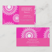 夏期ピンクの花ビジネスカード 名刺 (正面/裏面)