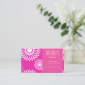 夏期ピンクの花ビジネスカード 名刺 (スタンド正面)