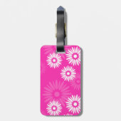 夏期ピンクの花ラゲッジタグ ラゲッジタグ (裏面縦)