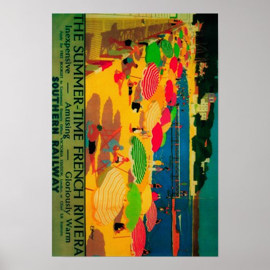 夏期フランスのリビエラヴィンテージポスターヨーロッパ ポスター (正面)