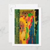 夏期フランスのリビエラヴィンテージポスターヨーロッパ ポストカード (正面/裏面)