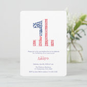 夏期フルーツ赤白青1st誕生日パーティー 招待状 (スタンド正面)