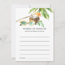 夏期ブライダルシャワービンゴ アドバイスカード