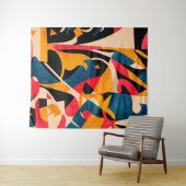 夏期ブリーズ – 抽象芸術合成 タペストリー (インサイチュ(横))