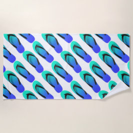 夏期ブルービーチサンダル ビーチタオル