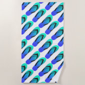 夏期ブルービーチサンダル ビーチタオル (正面)