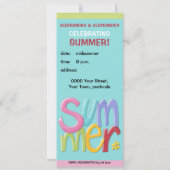 夏期ブルーBBQ招待状 招待状 (裏面)