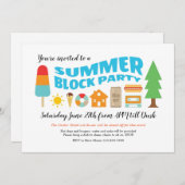 夏期ブロックパーティー 招待状 (正面/裏面)