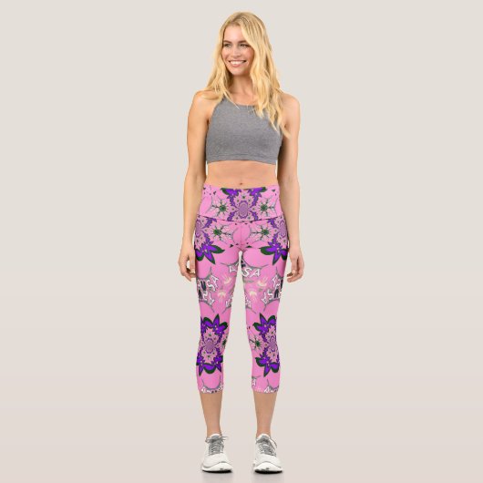 夏期ホームウィークエンドラウンジフェミニン カプリレギンス (正面)