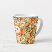 夏期モノグラムの桃 カフェラテマグ (右アングル)