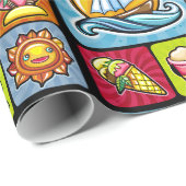 夏期ラッピング紙、30" x 6' ラッピングペーパー (ロールコーナー)