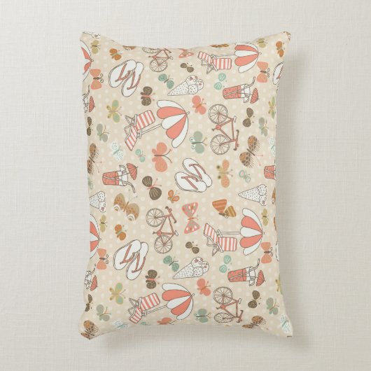 夏期休暇パターン アクセントクッション (正面(垂直))