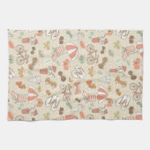 夏期休暇パターン キッチンタオル (横)