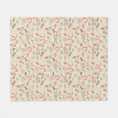 夏期休暇パターン フリースブランケット (正面(横))