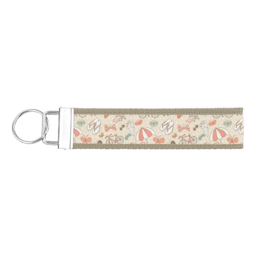 夏期休暇パターン リストバンドキーホルダー (鍵左)