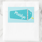 夏期冷たいドリンクのステッパーソナライズされたカー 長方形シール (バッグ)