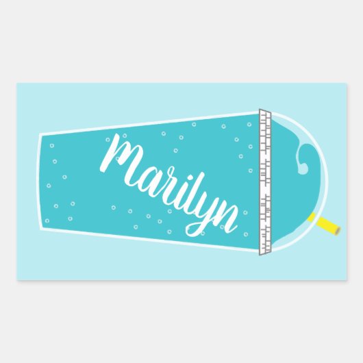 夏期冷たいドリンクのステッパーソナライズされたカー 長方形シール (正面)