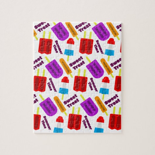 夏期凍っていジュースバーモノグラム ジグソーパズル (縦)