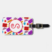 夏期凍っていジュースバーモノグラム ラゲッジタグ (正面横)