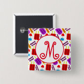 夏期凍っていジュースバーモノグラム 缶バッジ (正面&裏面)