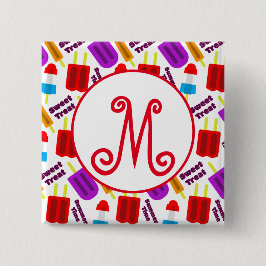 夏期凍っていジュースバーモノグラム 缶バッジ