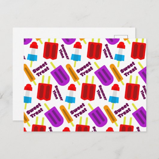 夏期凍ってい処理バーパターン ポストカード (正面/裏面)