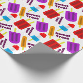 夏期凍ってい果汁バーパターン ラッピングペーパー (角)