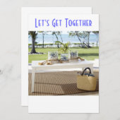 夏期又は屋外パーティの招待状 招待状 (正面/裏面)