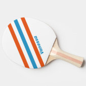 夏期名ストライプ付きノスタルジックな文字 卓球ラケット (横)