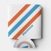 夏期名ストライプ付きノスタルジックな文字 缶クーラー (裏面)