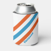 夏期名ストライプ付きノスタルジックな文字 缶クーラー (缶裏面)