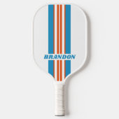 夏期名ストライプ付き郷愁ラリー ピックルボールラケット (正面)