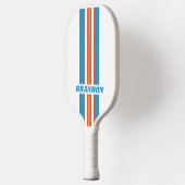 夏期名ストライプ付き郷愁ラリー ピックルボールラケット (左)
