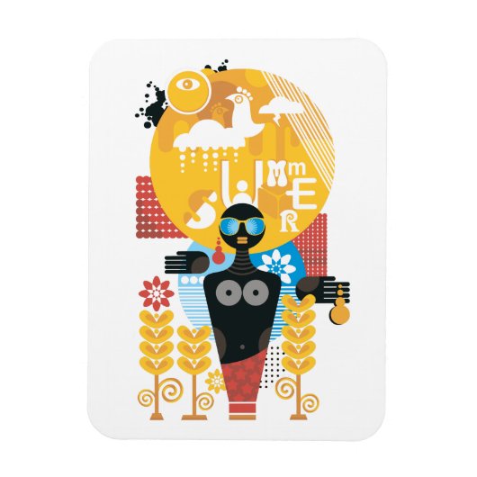 夏期女子 マグネット (縦)