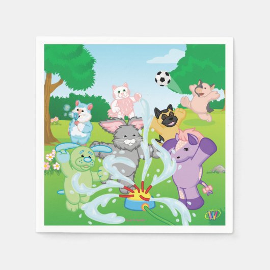 夏期感覚散水器 スタンダードカクテルナプキン (正面)